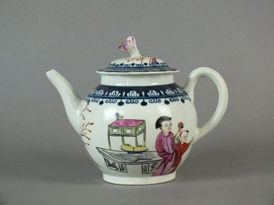 Lot 245 - Worcester teapot and cover, circa 1775