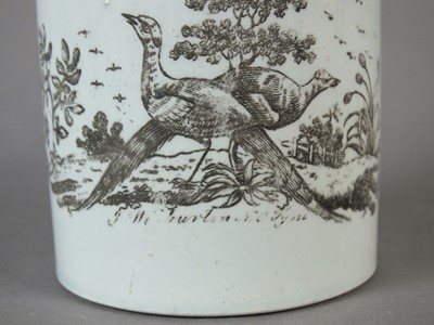 Lot 255 - Newcastle upon Tyne pearlware coffee can, late 18th century