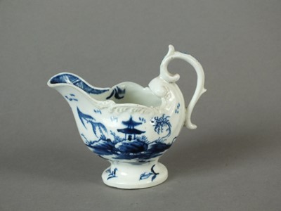 Lot 286 - Derby dolpin ewer creamboat, circa 1765-69