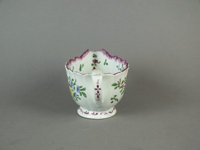 Lot 277 - Bow polychrome sauceboat, circa 1760