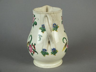 Lot 261 - Staffordshire creamware teapot and baluster jug