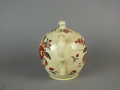 Lot 261 - Staffordshire creamware teapot and baluster jug