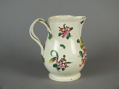 Lot 261 - Staffordshire creamware teapot and baluster jug
