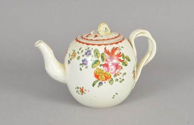 Lot 293 - Staffordshire creamware teapot, circa 1760