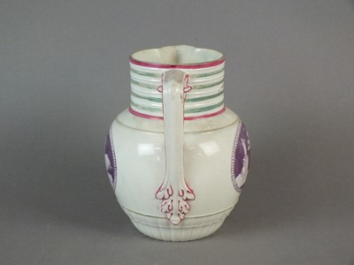 Lot 318 - An English pearlware jug, dated 1798