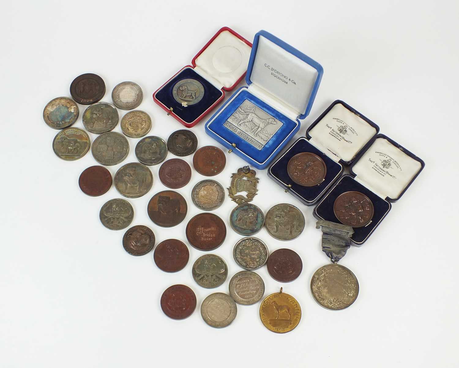 Lot 9 - A collection of Bull dog medallions