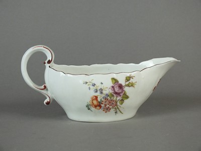 Lot 319 - Chelsea sauceboat, circa 1755