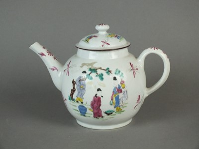 Lot 281 - A Bow teapot and cover, circa 1760-65
