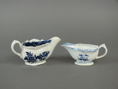 Lot 150 - Derby and Liverpool cream boats, 18th century