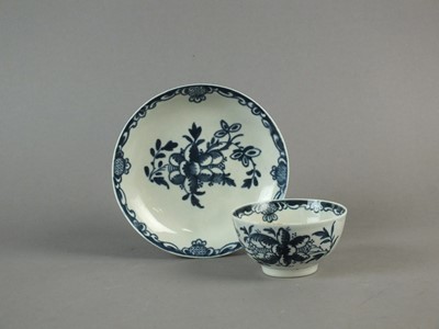 Lot 295 - Liverpool teabowl and saucer, circa 1763-8