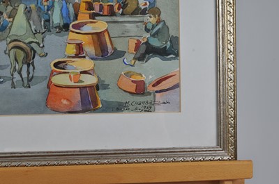 Lot 393 - Misha Chahbazian (Iranian 1904-1976), Kerman Bazaar, Iran
