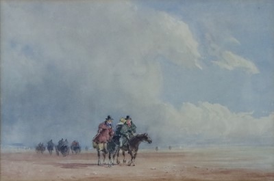 Lot 399 - Attributed to David Cox (British 1783-1859), Crossing Lancaster Sands