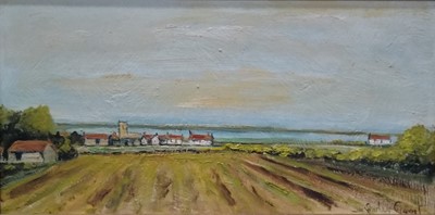 Lot 66 - Two oil paintings including Shirley Carnt (British Contemporary), Waterside Hamlet