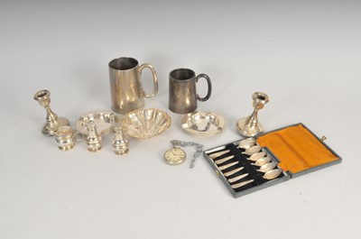 Lot 332 - A collection of silver wares