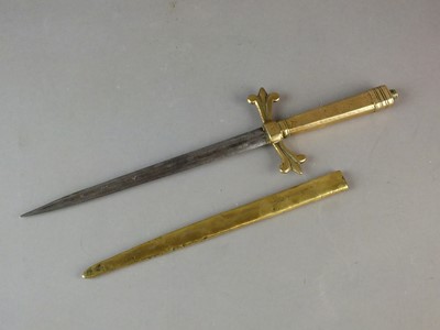 Lot 370 - 18th Century Continental stiletto dagger