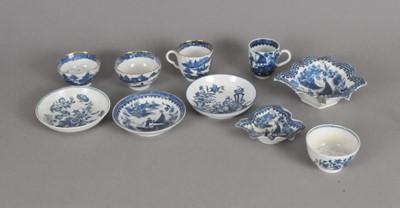 Lot 170 - A collection of Caughley blue and white porcelain, late 18th century