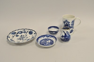 Lot 171 - A small group of Worcester blue and white porcelain, circa 1770-5
