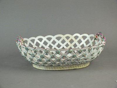 Lot 292 - Derby oval basket, circa 1760