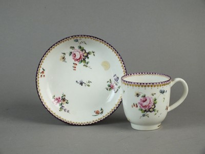 Lot 322 - Chelsea-Derby coffee cup and saucer, circa 1770