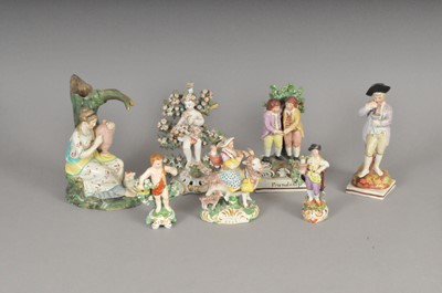 Lot 187 - A collection of Staffordshire figures, late 18th/early 19th century