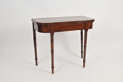 Lot 627 - A 19th century mahogany veneered card table,...