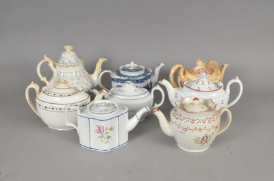 Lot 207 - Collection of British teapots, early-mid 19th century