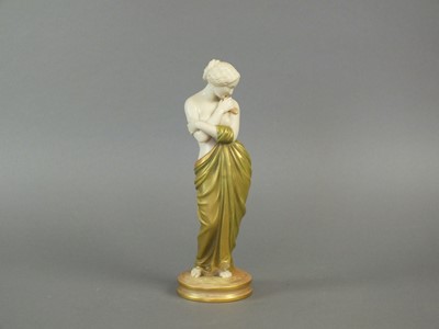 Lot 208 - Royal Worcester blush ivory model of 'Joy'