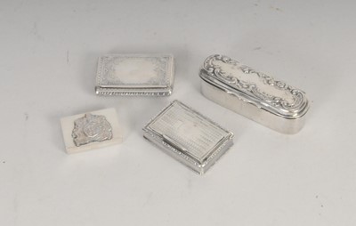 Lot 376 - A George IV silver snuff box