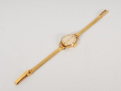 Lot 407 - A lady's 9ct gold Omega bracelet wristwatch