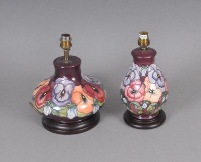 Lot 252 - Two Moorcroft lamp bases