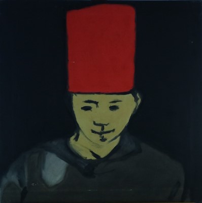 Lot 417 - Philip Sutton RA (British, b.1928), Jacob wearing a Red Fez