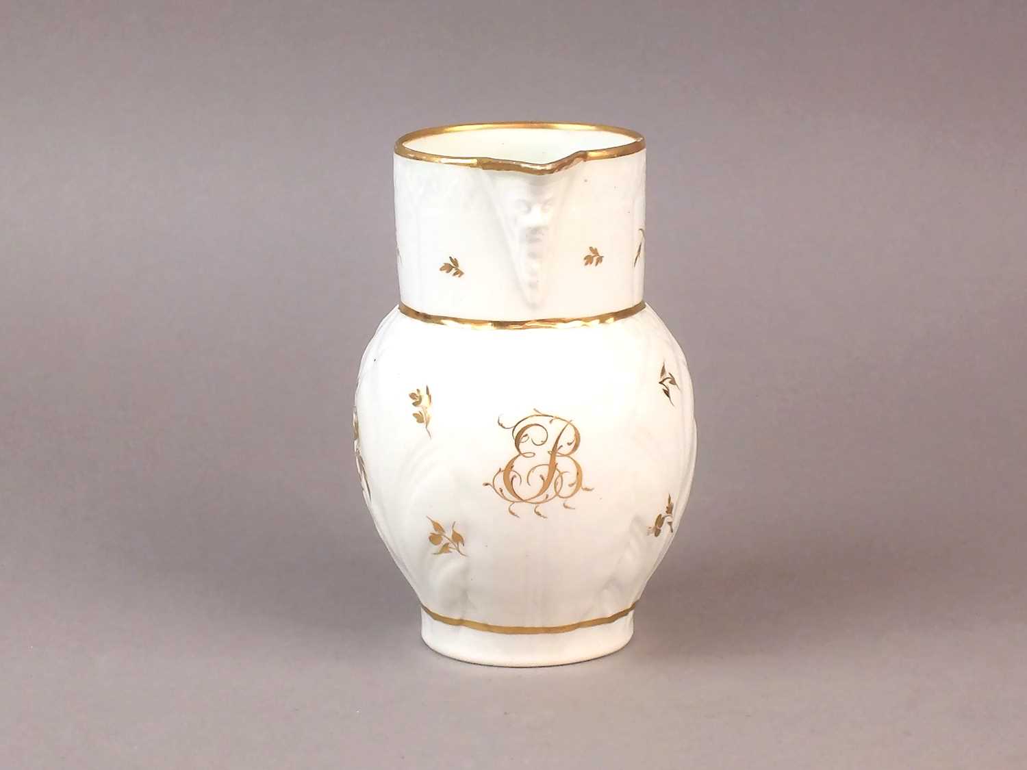 Lot 209 - Caughley monogrammed jug, circa 1790