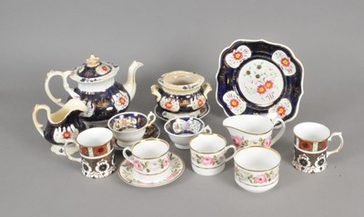 Lot 236 - A 'Gaudy Welsh' tea service, 19th century,...