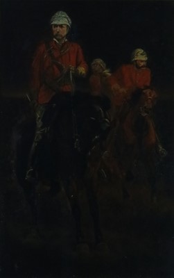 Lot 376 - British School (Late 19th Century), Cavalry at the Gallop
