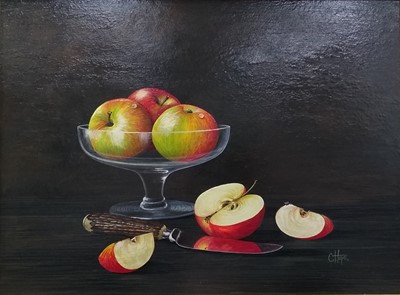 Lot 786 - C. Hope (British 20th Century), Pair of Still Life Studies, Apples & Pears