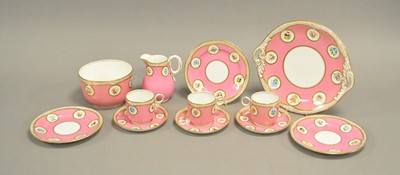 Lot 243 - A Victorian English porcelain coffee service