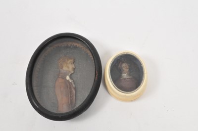 Lot 799 - A 19th century wax portrait of a Eastern...
