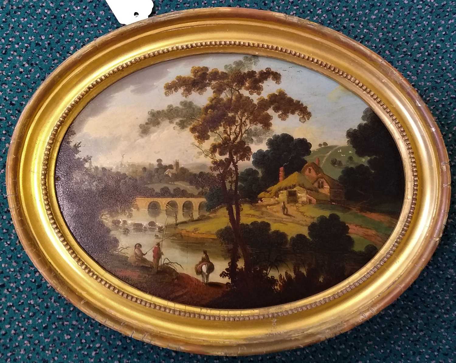Lot 69 - 19th Century country landscape study on copper