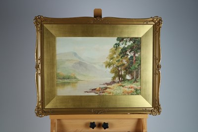 Lot 38 - Sidney Valentine Gardner, Staithes Group (1869-1957), Lakeside Landscape