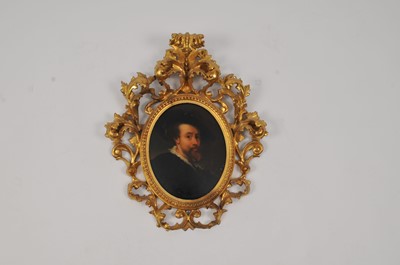 Lot 385 - Dutch School, Oval Portrait of a Gentleman in a Florentine Frame