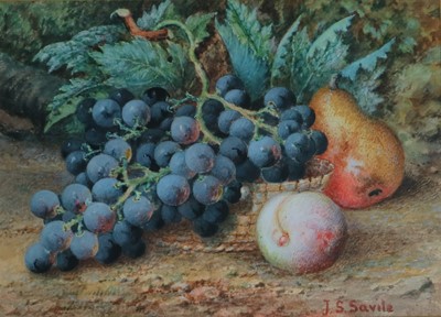 Lot 789 - J.S. Savile, Still Life with Fruit