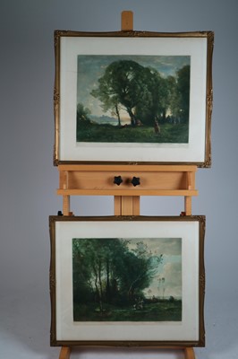 Lot 745 - After Jean-Baptiste-Camille Corot (1796-1875) Four Landscape Mezzotints