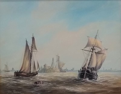 Lot 782 - Maxwell Parsons (British 20th Century), Boats Crossing at Harbour