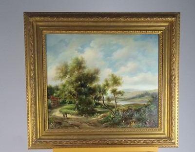 Lot 68 - G Higginson (British School 19th Century), Oil Landscape