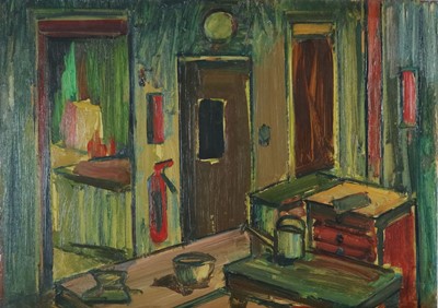 Lot 28 - George Holt (British 1924-2005) Interior Art Room 1971