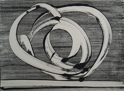 Lot 95 - George Holt (British 1924-2005) Five Monochrome Abstract Works on Paper