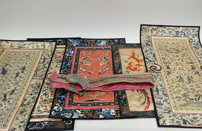 Lot 300 - A Collection of 20th Century Chinese Embroidery Sleeve Panels