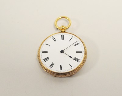Lot 412 - A yellow metal pocket watch