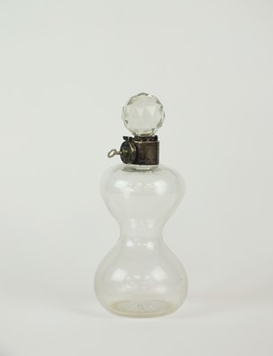 Lot 108 - A silver mounted lockable decanter
