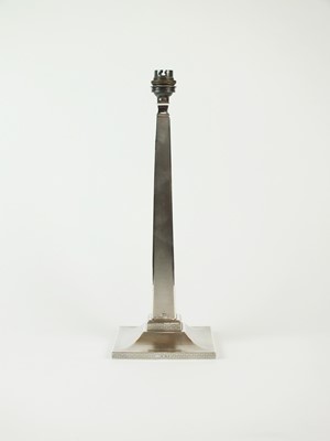 Lot 110 - An Art Deco silver mounted lamp base